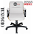 Cadeira Original Eames Diretor com Rodinhas Black e Anti Risco Linha Capa em Madeira - Branco - Imagem 5