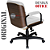 Cadeira Original Eames Diretor com Rodinhas Black e Anti Risco Linha Capa em Madeira - Branco - Imagem 6