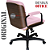 Cadeira Original Eames Diretor com Rodinhas Black e Anti Risco Linha Capa em Madeira - Rosa Claro - Imagem 6