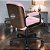 Cadeira Original Eames Diretor com Rodinhas Black e Anti Risco Linha Capa em Madeira - Rosa Claro - Imagem 3