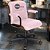 Cadeira Original Eames Diretor com Rodinhas Black e Anti Risco Linha Capa em Madeira - Rosa Claro - Imagem 1