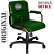 Cadeira Original Eames Diretor com Rodinhas Black e Anti Risco Linha Capa em Madeira - Verde Escuro - Imagem 4