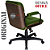 Cadeira Original Eames Diretor com Rodinhas Black e Anti Risco Linha Capa em Madeira - Verde Escuro - Imagem 6
