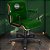 Cadeira Original Eames Diretor com Rodinhas Black e Anti Risco Linha Capa em Madeira - Verde Escuro - Imagem 1