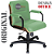 Cadeira Original Eames Diretor com Rodinhas Black e Anti Risco Linha Capa em Madeira - Verde Limão - Imagem 4