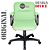 Cadeira Original Eames Diretor com Rodinhas Black e Anti Risco Linha Capa em Madeira - Verde Limão - Imagem 5