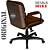 Cadeira Original Eames Diretor com Rodinhas Black e Anti Risco Linha Capa em Madeira - Vermelho Vinho - Imagem 6