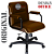 Cadeira Original Eames Diretor com Rodinhas Black e Anti Risco Linha Capa em Madeira - Marrom - Imagem 4