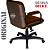 Cadeira Original Eames Diretor com Rodinhas Black e Anti Risco Linha Capa em Madeira - Marrom - Imagem 6
