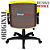 Cadeira Original Eames Diretor com Rodinhas Black e Anti Risco Linha Capa em Madeira - Amarelo - Imagem 7