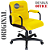 Cadeira Original Eames Diretor com Rodinhas Black e Anti Risco Linha Capa em Madeira - Amarelo - Imagem 4