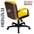 Cadeira Original Eames Diretor com Rodinhas Black e Anti Risco Linha Capa em Madeira - Amarelo - Imagem 6