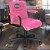 Cadeira Original Eames Diretor com Rodinhas Black e Anti Risco Linha Capa em Madeira - Rosa Pink - Imagem 1