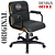 Cadeira Original Eames Diretor com Rodinhas Black e Anti Risco Linha Capa em Madeira - Preto - Imagem 4