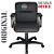 Cadeira Original Eames Diretor com Rodinhas Black e Anti Risco Linha Capa em Madeira - Preto - Imagem 5