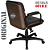 Cadeira Original Eames Diretor com Rodinhas Black e Anti Risco Linha Capa em Madeira - Preto - Imagem 6