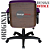 Cadeira Original Eames Diretor com Rodinhas Black e Anti Risco Linha Capa em Madeira - Roxo - Imagem 7