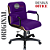 Cadeira Original Eames Diretor com Rodinhas Black e Anti Risco Linha Capa em Madeira - Roxo - Imagem 4
