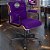 Cadeira Original Eames Diretor com Rodinhas Black e Anti Risco Linha Capa em Madeira - Roxo - Imagem 1