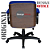Cadeira Original Eames Diretor com Rodinhas Black e Anti Risco Linha Capa em Madeira - Azul Royal - Imagem 7