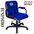 Cadeira Original Eames Diretor com Rodinhas Black e Anti Risco Linha Capa em Madeira - Azul Royal - Imagem 4