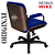 Cadeira Original Eames Diretor com Rodinhas Black e Anti Risco Linha Capa em Madeira - Azul Royal - Imagem 6
