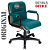 Cadeira Original Eames Diretor com Rodinhas Black e Anti Risco Linha Capa em Madeira - Verde - Imagem 4