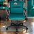 Cadeira Original Eames Diretor com Rodinhas Black e Anti Risco Linha Capa em Madeira - Verde - Imagem 2