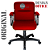 Cadeira Original Eames Diretor com Rodinhas Black e Anti Risco Linha Capa em Madeira - Vermelho - Imagem 5