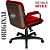 Cadeira Original Eames Diretor com Rodinhas Black e Anti Risco Linha Capa em Madeira - Vermelho - Imagem 6