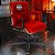 Cadeira Original Eames Diretor com Rodinhas Black e Anti Risco Linha Capa em Madeira - Vermelho - Imagem 1