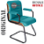 Cadeira Original Eames Interlocutor Black Linha Capa em Madeira - Verde Água - Imagem 4
