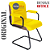 Cadeira Original Eames Interlocutor Black Linha Capa em Madeira - Amarelo - Imagem 4