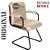 Cadeira Original Eames Interlocutor Black Linha Capa em Madeira - Bege - Imagem 4