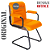 Cadeira Original Eames Interlocutor Black Linha Capa em Madeira - Laranja - Imagem 4