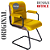 Cadeira Original Eames Interlocutor Black Linha Capa em Madeira - Amarelo Mostarda - Imagem 4