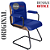 Cadeira Original Eames Interlocutor Black Linha Capa em Madeira - Azul Royal - Imagem 4