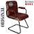 Cadeira Original Eames Interlocutor Black Linha Capa em Madeira - Vermelho - Imagem 4