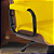 Cadeira Original Eames Presidente com Rodinhas Black e Anti Risco Linha Capa em Madeira Escura - Amarelo - Imagem 6
