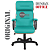 Cadeira Original Eames Presidente com Rodinhas Black e Anti Risco Linha Capa em Madeira Escura - Verde Água - Imagem 8