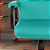 Cadeira Original Eames Presidente com Rodinhas Black e Anti Risco Linha Capa em Madeira Escura - Verde Água - Imagem 6