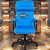 Cadeira Original Eames Presidente com Rodinhas Black e Anti Risco Linha Capa em Madeira Escura - Azul Bebê - Imagem 2
