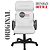 Cadeira Original Eames Presidente com Rodinhas Black e Anti Risco Linha Capa em Madeira Escura - Branco - Imagem 5