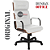 Cadeira Original Eames Presidente com Rodinhas Black e Anti Risco Linha Capa em Madeira Escura - Branco - Imagem 4