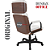 Cadeira Original Eames Presidente com Rodinhas Black e Anti Risco Linha Capa em Madeira Escura - Branco - Imagem 6