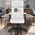 Cadeira Original Eames Presidente com Rodinhas Black e Anti Risco Linha Capa em Madeira Escura - Branco - Imagem 2