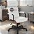 Cadeira Original Eames Presidente com Rodinhas Black e Anti Risco Linha Capa em Madeira Escura - Branco - Imagem 1