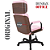Cadeira Original Eames Presidente com Rodinhas Black e Anti Risco Linha Capa em Madeira Escura - Rosa Claro - Imagem 9