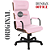 Cadeira Original Eames Presidente com Rodinhas Black e Anti Risco Linha Capa em Madeira Escura - Rosa Claro - Imagem 7