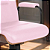 Cadeira Original Eames Presidente com Rodinhas Black e Anti Risco Linha Capa em Madeira Escura - Rosa Claro - Imagem 4